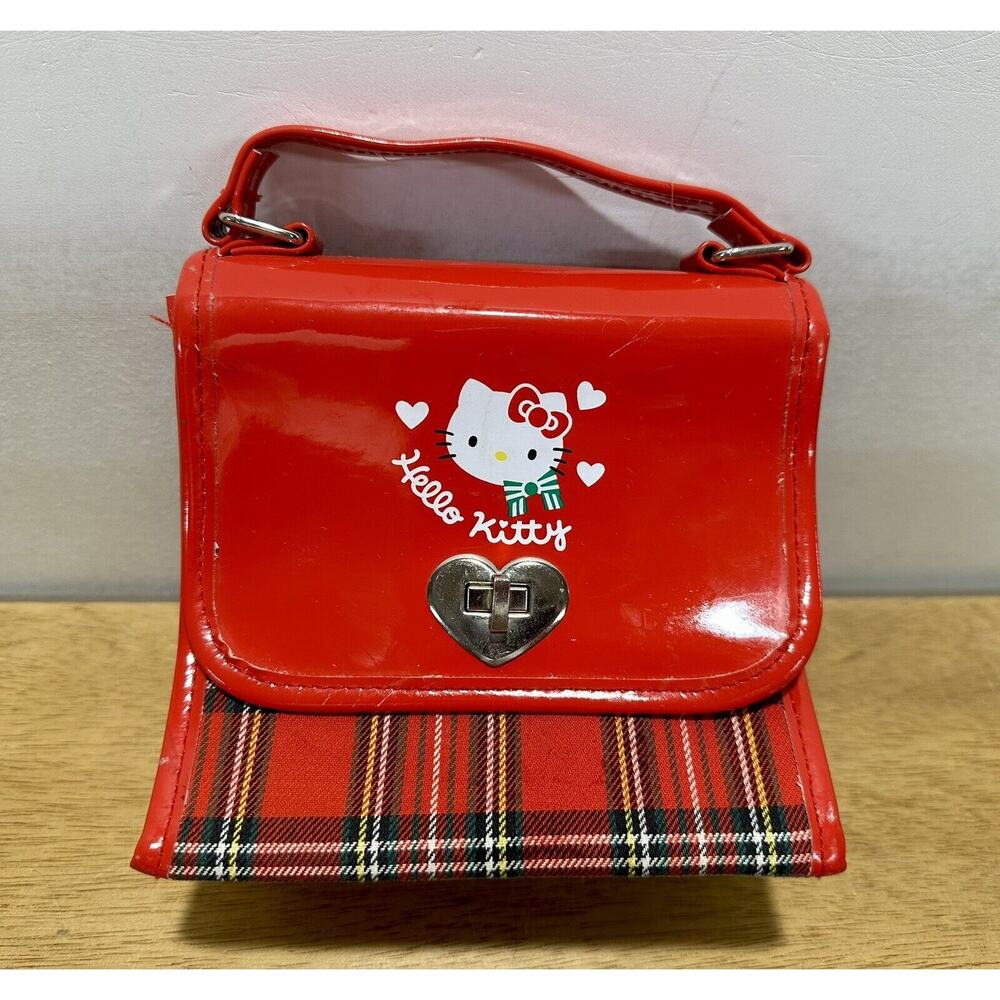 Vintage Sanrio Hello Kitty Mini Purse Plaid Clutch 1996 Hello Kitty